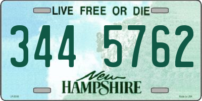 NH license plate 3445762