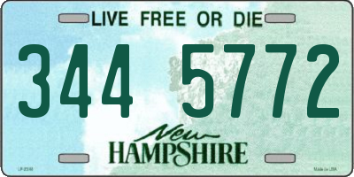 NH license plate 3445772