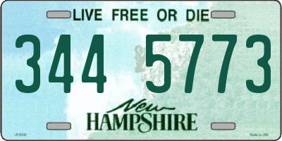 NH license plate 3445773