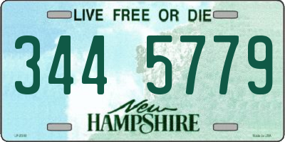 NH license plate 3445779