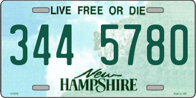 NH license plate 3445780