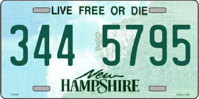 NH license plate 3445795
