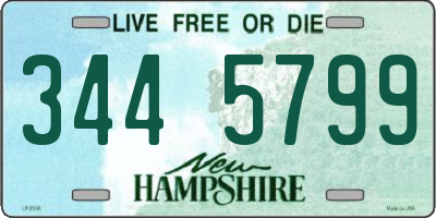 NH license plate 3445799