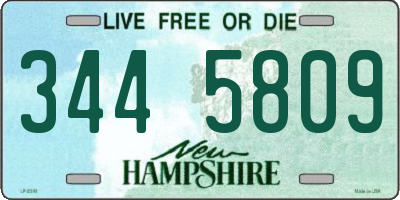 NH license plate 3445809