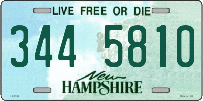 NH license plate 3445810