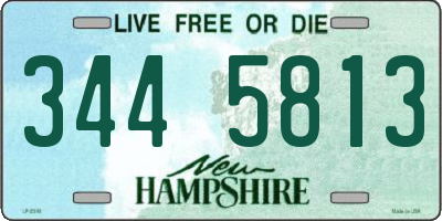NH license plate 3445813