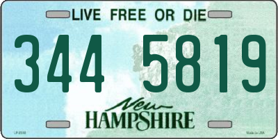 NH license plate 3445819