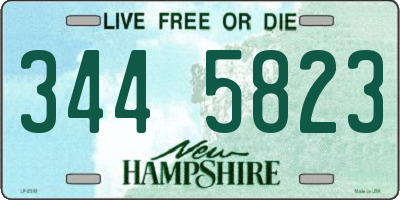 NH license plate 3445823