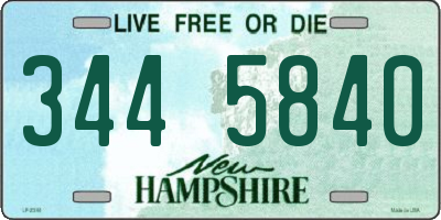 NH license plate 3445840