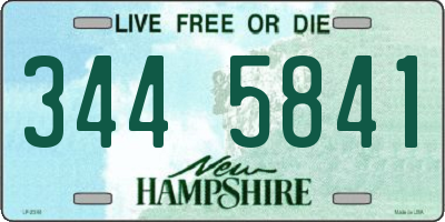 NH license plate 3445841