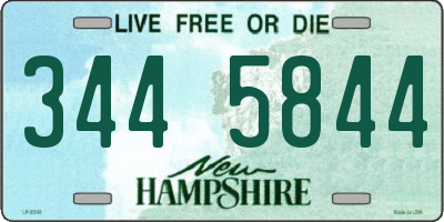 NH license plate 3445844