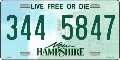 NH license plate 3445847