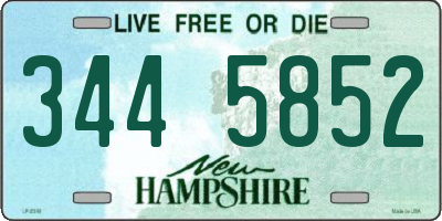 NH license plate 3445852