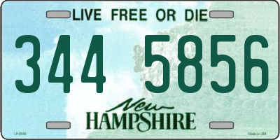NH license plate 3445856