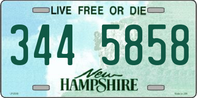 NH license plate 3445858