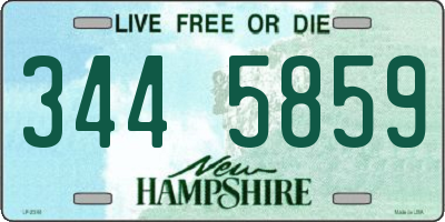 NH license plate 3445859