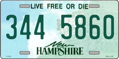NH license plate 3445860