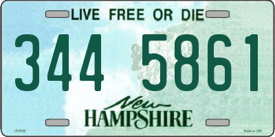 NH license plate 3445861
