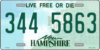 NH license plate 3445863