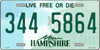 NH license plate 3445864