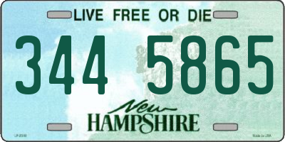 NH license plate 3445865