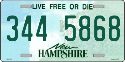 NH license plate 3445868
