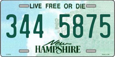 NH license plate 3445875