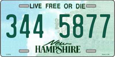 NH license plate 3445877
