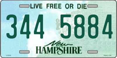 NH license plate 3445884