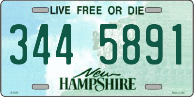 NH license plate 3445891