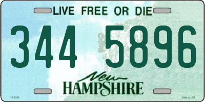 NH license plate 3445896
