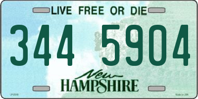 NH license plate 3445904