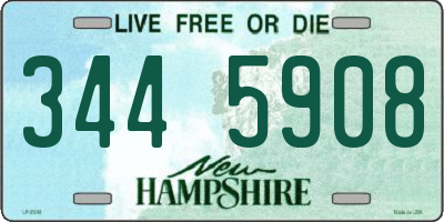 NH license plate 3445908