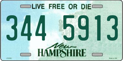 NH license plate 3445913