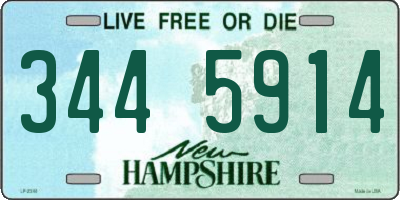 NH license plate 3445914