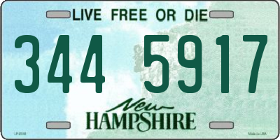 NH license plate 3445917