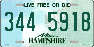 NH license plate 3445918