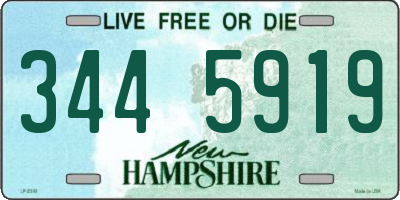 NH license plate 3445919