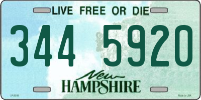 NH license plate 3445920