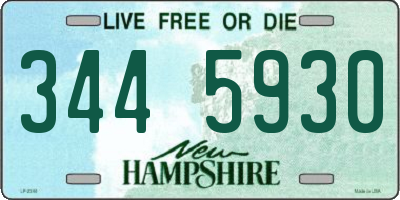 NH license plate 3445930