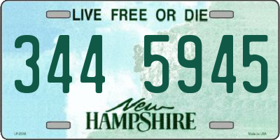 NH license plate 3445945