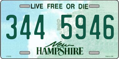 NH license plate 3445946