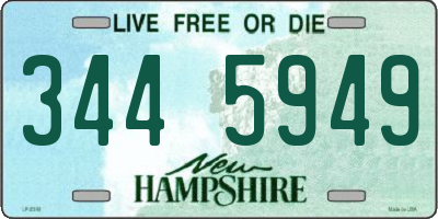 NH license plate 3445949