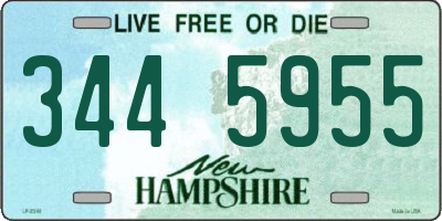 NH license plate 3445955
