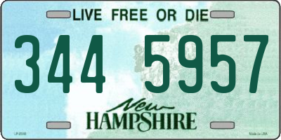 NH license plate 3445957