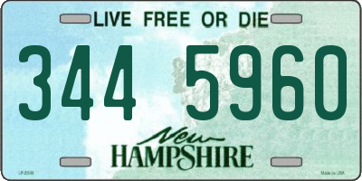 NH license plate 3445960
