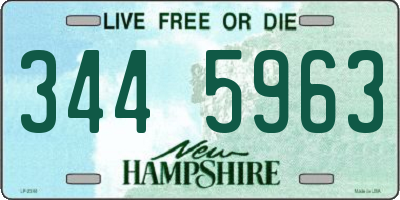 NH license plate 3445963