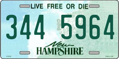 NH license plate 3445964