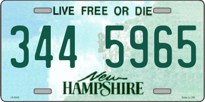 NH license plate 3445965