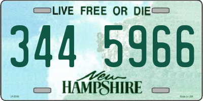 NH license plate 3445966
